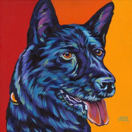 Framed Dogs in Color I Print