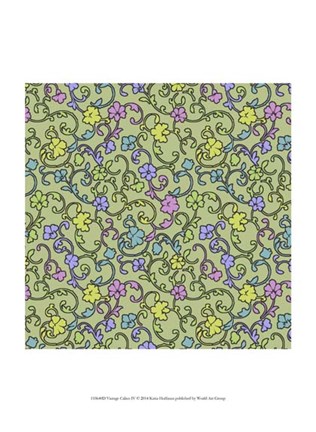 Framed Vintage Calico IV Print