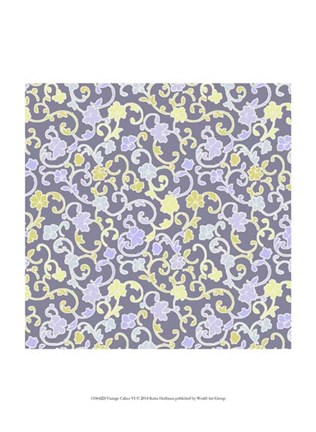 Framed Vintage Calico VI Print