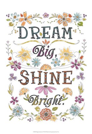 Framed Happy Sentiments I Print