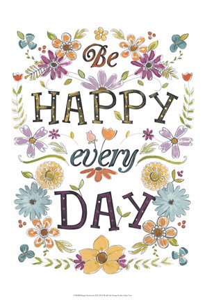 Framed Happy Sentiments II Print