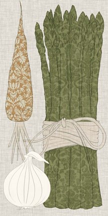 Framed Contour Fruits &amp; Veggies V Print