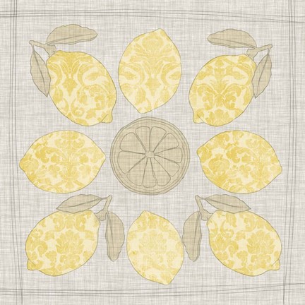 Framed Contour Fruits &amp; Veggies X Print