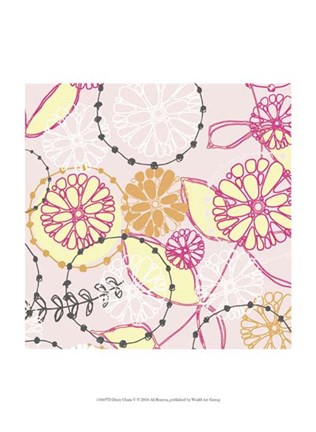 Framed Daisy Chain V Print