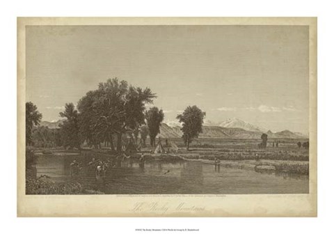 Framed Rocky Mountains Print