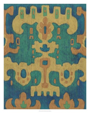 Framed Sunset Ikat II Print