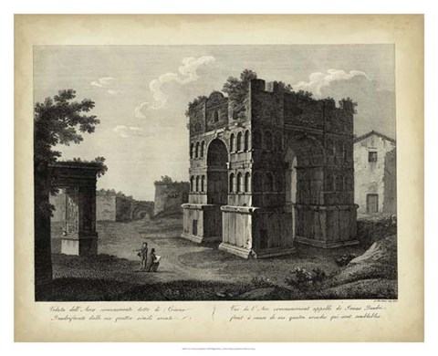 Framed Arco di Giano Quadrifonte Print