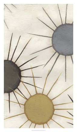 Framed Starburst Triptych II Print