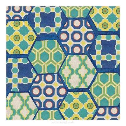 Framed Painted Tortoise I Print