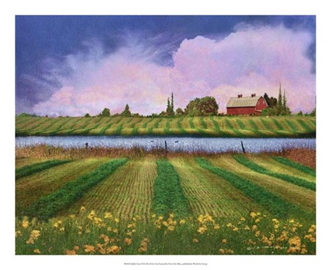 Framed Idyllic Farm II Print