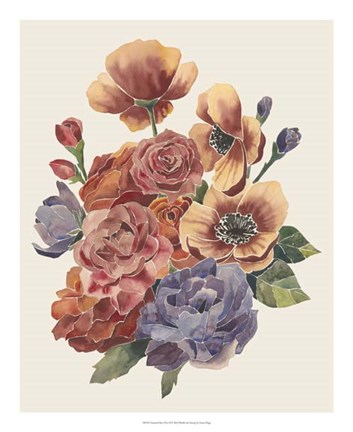 Framed Stained Glass Posy II Print