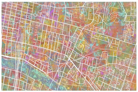 Framed Glasgow Street Map 1 Print