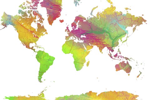 World Map 10 by Marlene Watson