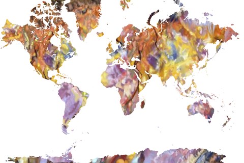 World Map Rock 1 by Marlene Watson