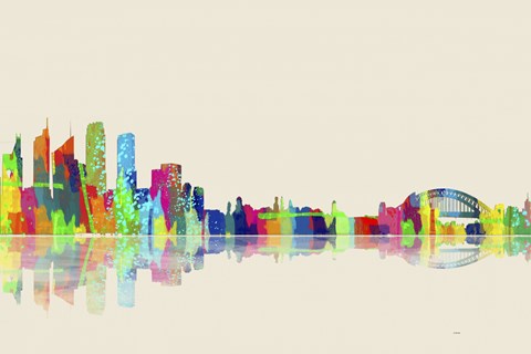 Framed Sydney NSW Skyline 1 Print