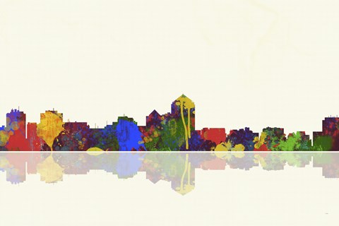 Framed Albuquerque New Mexico Skyline 1 Print