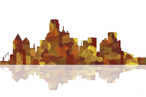 Framed Dallas Texas Skyline 1 Print