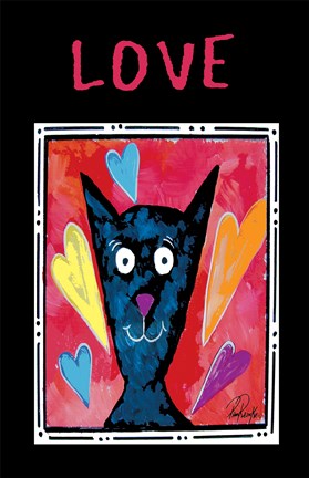 Framed Love Cat Print