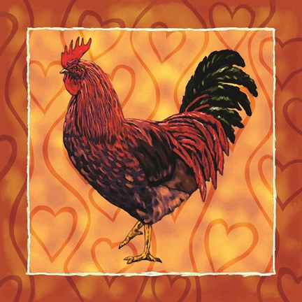 Framed Rooster 4 Print