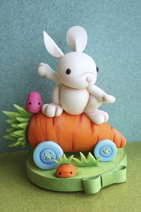 Framed Bunny Skating Print