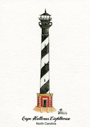 Framed Cape Hatteras Lighthouse, NC Print