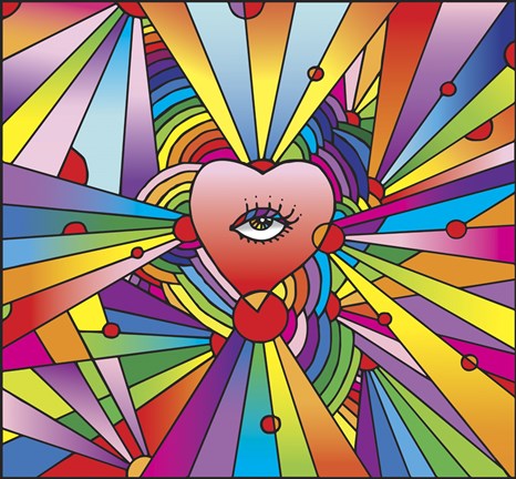 Framed Heart Eye Pop Print