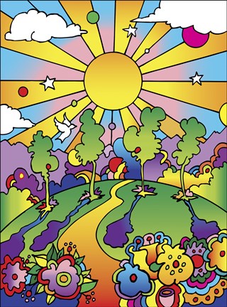 Framed Cosmic Trees Print