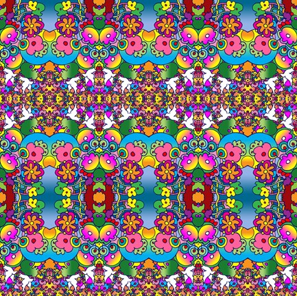 Framed Doves And Flowers Print