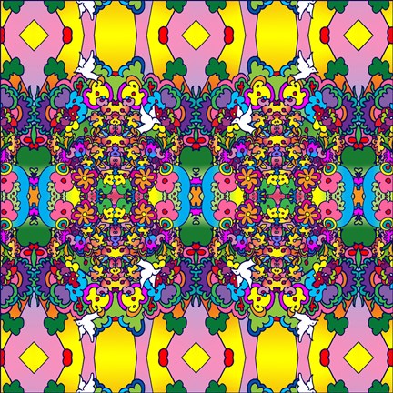 Framed Flowers And Dove Print