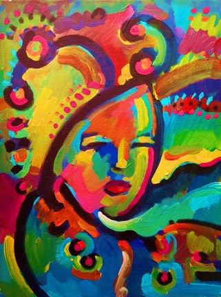 Framed Mardigras Lady 3 Print