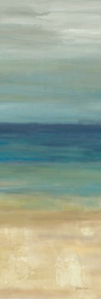 Framed Navy Blue Horizons Panel II Print