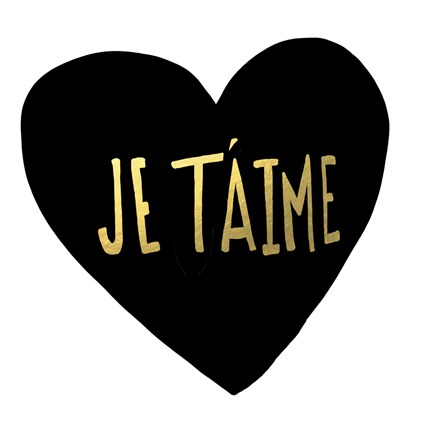 Framed Je T&#39;aime Heart Print
