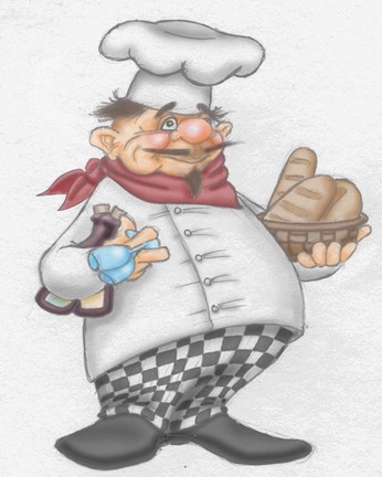 Framed Busy Chef Print