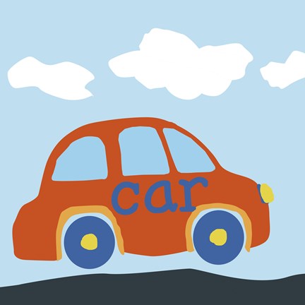 Framed Car Baba Print