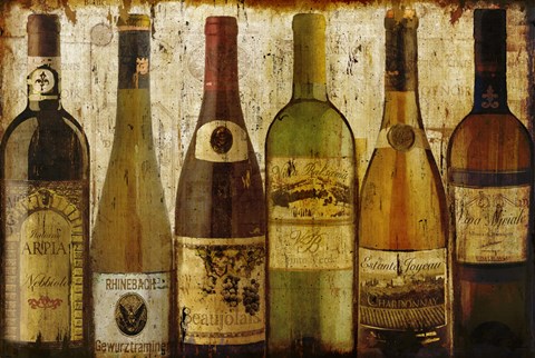 Framed Wine Samples of Europe III Print