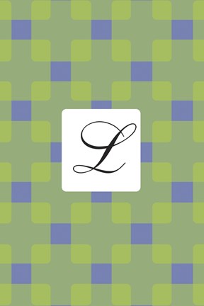 Framed Initials Pattern L Print