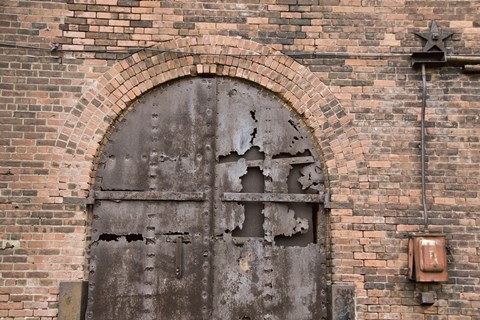Framed Bricks and Arches II Print