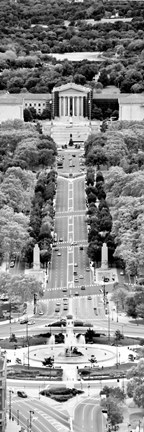 Framed Aerial Art Museum (b/w) Print