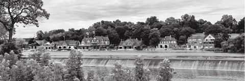 Framed Boathouse Row (b/w) Print