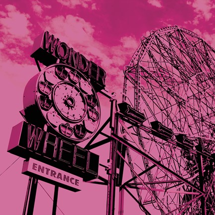 Framed Cotton Candy Wonder Wheel Print