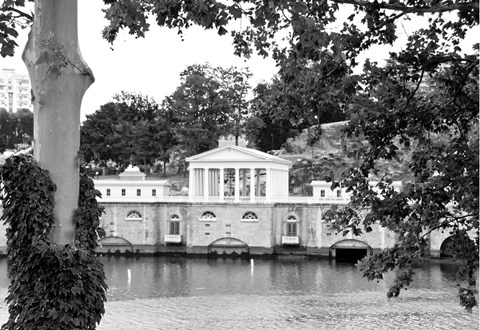 Framed Waterworks (b/w) Print