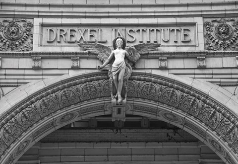 Framed Drexel Angel (b/w) Print