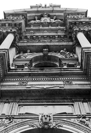 Framed City Hall, Looking Up (b/w) Print