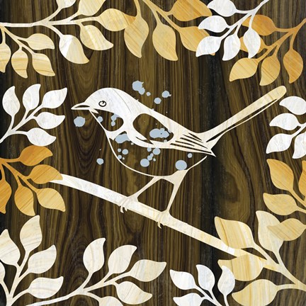 Framed Birdie I Print