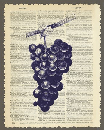 Framed Grapes Print