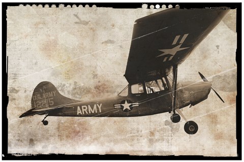 Framed Army Plane Print