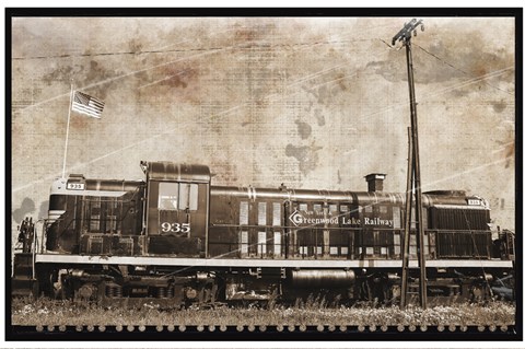 Framed Erie Train 2 Print