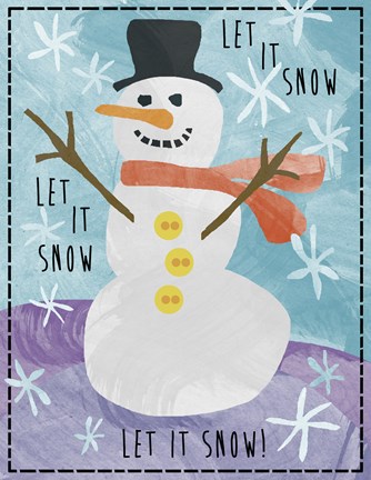 Framed Let it Snow Print