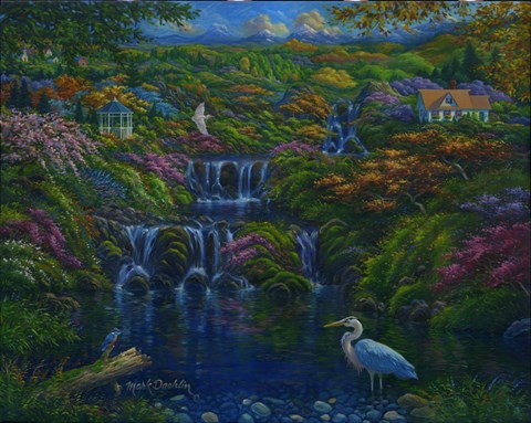 Framed Falling Water Print