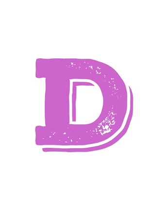 Framed D in Pink Print